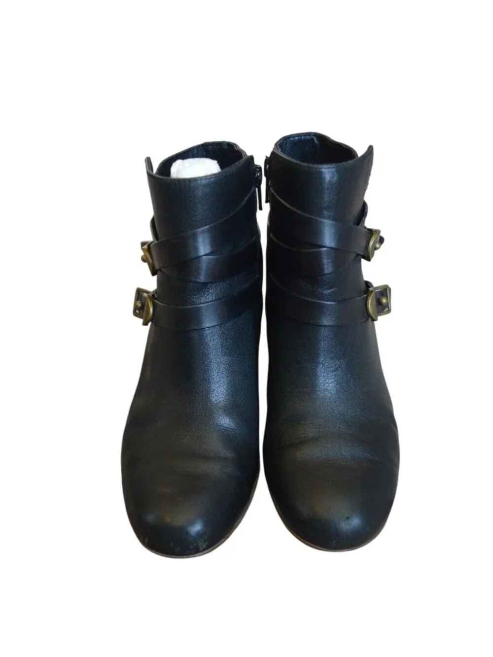 Sofft Oakes Ankle boots Black Leather Buckle Women's Sze 8.5 Boho Fall Casual